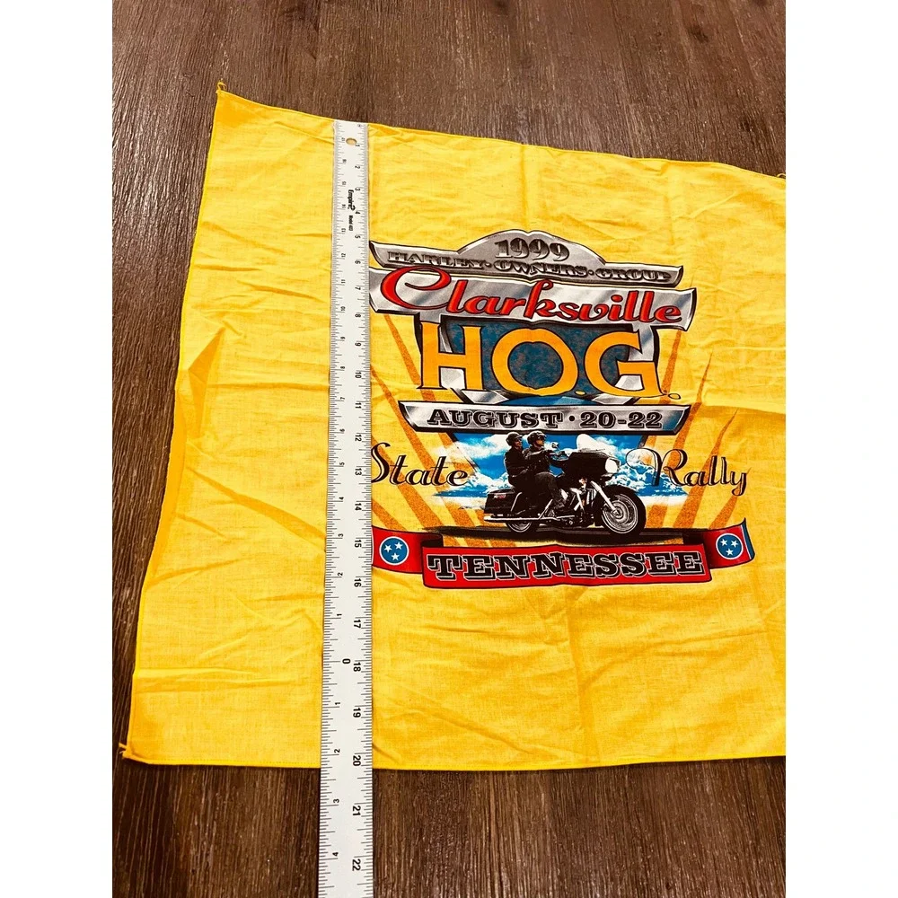 Vintage 1999 Harley Owners Group Clarksville HOG Tennessee State Rally Bandana